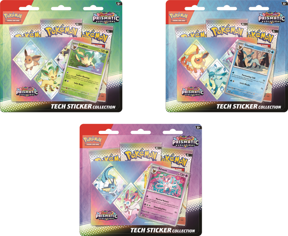 Preorder Pokemon Prismatic Evolutions Tech Sticker Collection Set (EN) - Pokecard Store