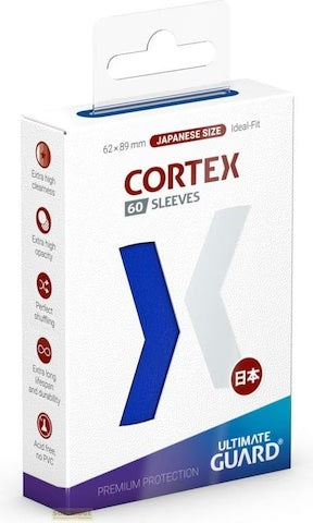 Ultimate Guard Cortex Japanese Size Sleeves Blue (60) - Pokecard Store