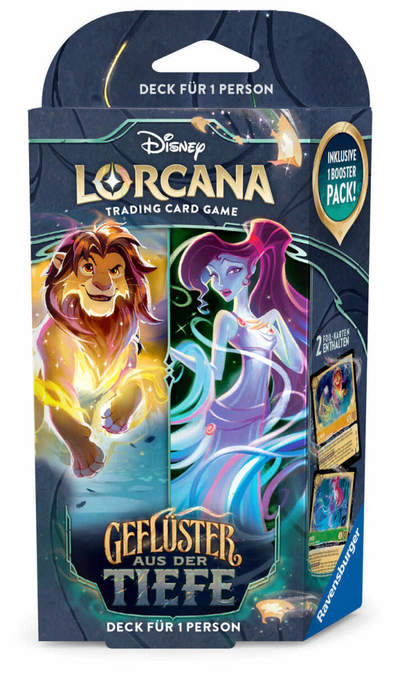 Disney Lorcana TCG Whispers from the Deep (Set 10) Starter Deck Amber/Emrald (DE) - Pokecard Store