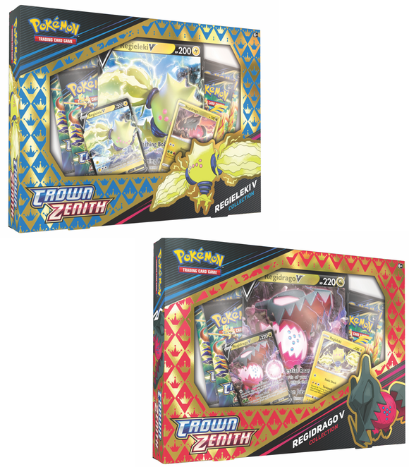 Pokemon Crown Zenith Regieleki V & Regidrago V Box Set (EN) - Pokecard Store