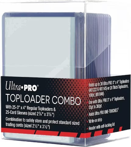 Ultra Pro Toploader Deck Box Combo (25 Toploaders réguliers & 25 Penny Sleeves) - Pokecard Store