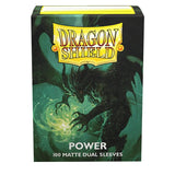 Pochettes Dragon Shield Dual Matte Metallic Green Power (100 pochettes) - Pokecard Store