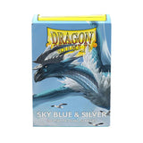 Dragon Shield, format standard, mat, double face bleu ciel et argent (100 pochettes) - Pokecard Store