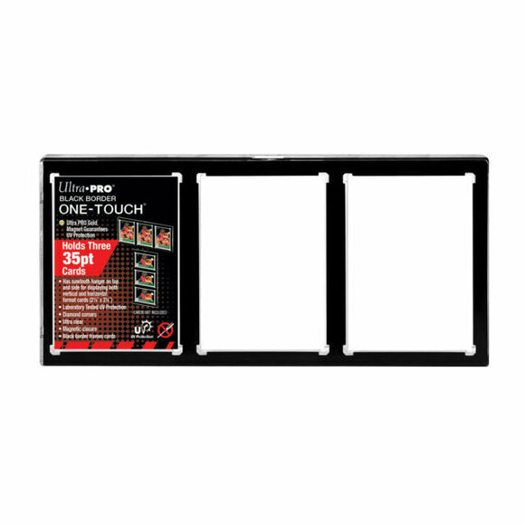 Ultra Pro 35PT UV Porte-cartes 3 cartes magnétique One Touch Black Border - Pokecard Store