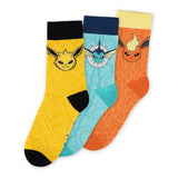 Lot de 3 paires de chaussettes Pokémon Évolution d'Évoli (unisexe) 35-38 - Pokecard Store