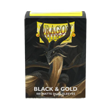 Dragon Shield Dual Matte Sleeves Black & Gold (100 Sleeves) - Pokecard Store