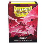 Dragon Shield Dual Matte Sleeves Fury Alaric, Crimson King (100 Sleeves) - Pokecard Store