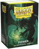 Dragon Shield Dual Matte Sleeves Metallic Green Power (100 Sleeves) - Pokecard Store