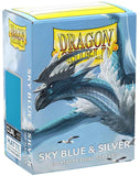 Dragon Shield Standard size Matte Dual Sky Blue & Silver (100 Sleeves) - Pokecard Store