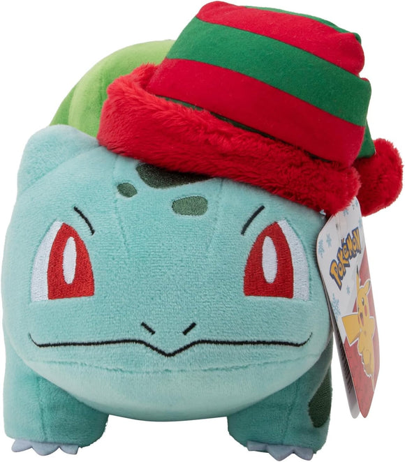 Pokémon Plüschfigur Winter Bisasam mit Weihnachtsmütze (20 cm) - Pokecard Store