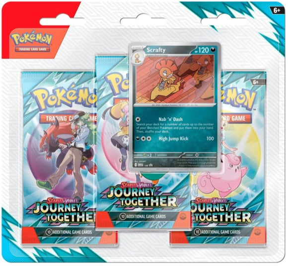 Preorder Pokemon Journey Together Three Pack Blister (EN) - Pokecard Store